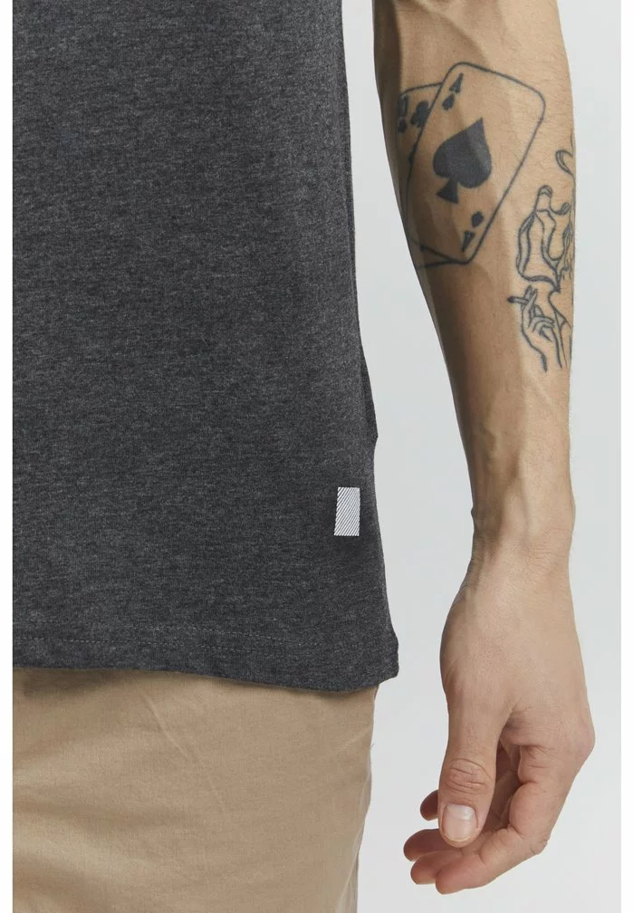 Solid PEDRO - T-shirt Imprimé - Dark Grey Melange 5 Solid PEDRO - T-shirt Imprimé - Dark Grey Melange – Image 5