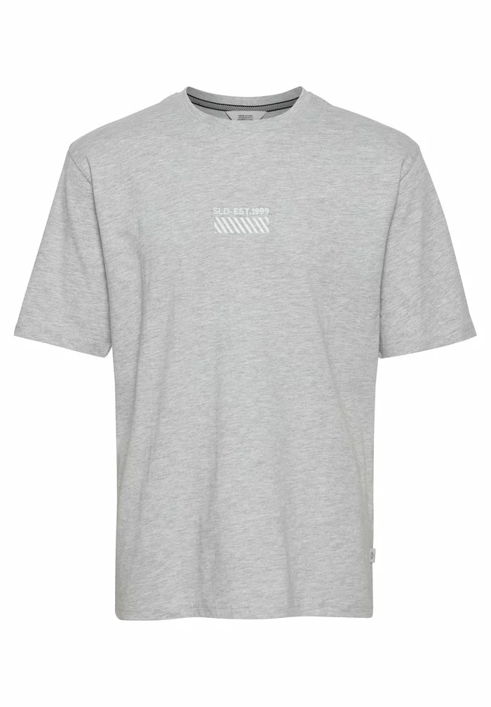 Solid T-shirt Imprimé - Light Grey Melange 6 Solid T-shirt Imprimé - Light Grey Melange – Image 6