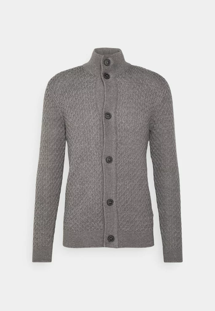 Solid VELLORE CARDIGAN - Gilet - Gray Melange 4 Solid VELLORE CARDIGAN - Gilet - Gray Melange – Image 4