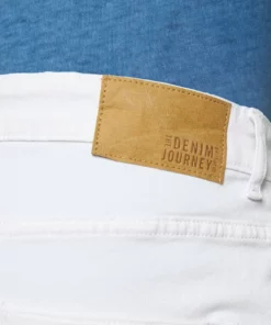 Solid Short En Jean - White -Élégance Boutique 9e6e37f845b04972bb10c72696d7d494