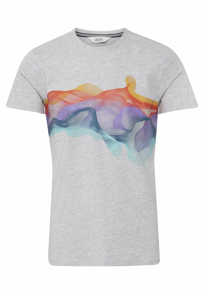 Solid PEDRO - T-shirt Imprimé - Light Grey Melange 6 Solid PEDRO - T-shirt Imprimé - Light Grey Melange – Image 6