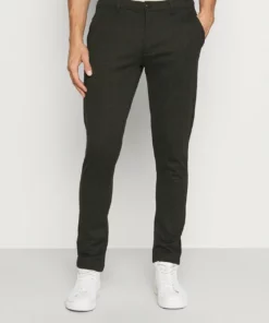 Solid BARRO CHECK PANT - Pantalon Classique - Black Forest