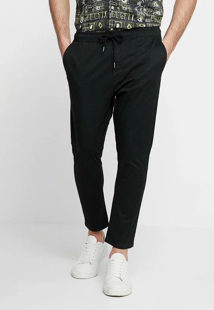 Solid TRUC CROPPED - Pantalon Classique - Black 1 Solid TRUC CROPPED - Pantalon Classique - Black