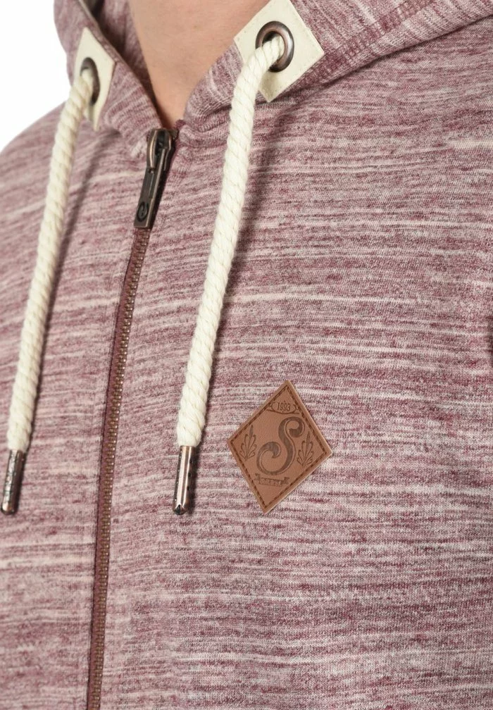 Solid SDCRAIG - Sweat à Capuche Zippé - Wine Red 3 Solid SDCRAIG - Sweat à Capuche Zippé - Wine Red – Image 3