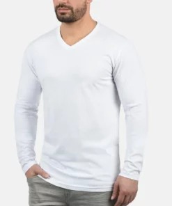 Solid SDBEDA - T-shirt à Manches Longues - White