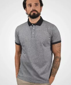 Solid PANOS - Polo - Black Melange