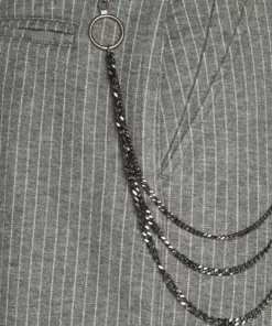 Solid SDBARRO ZIPPER STRIPE - Pantalon Classique - Dark Grey -Élégance Boutique ae7288dbdc6c4752a3395483d17859ca