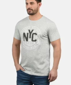 Solid SDYORK - T-shirt Imprimé - Light Grey