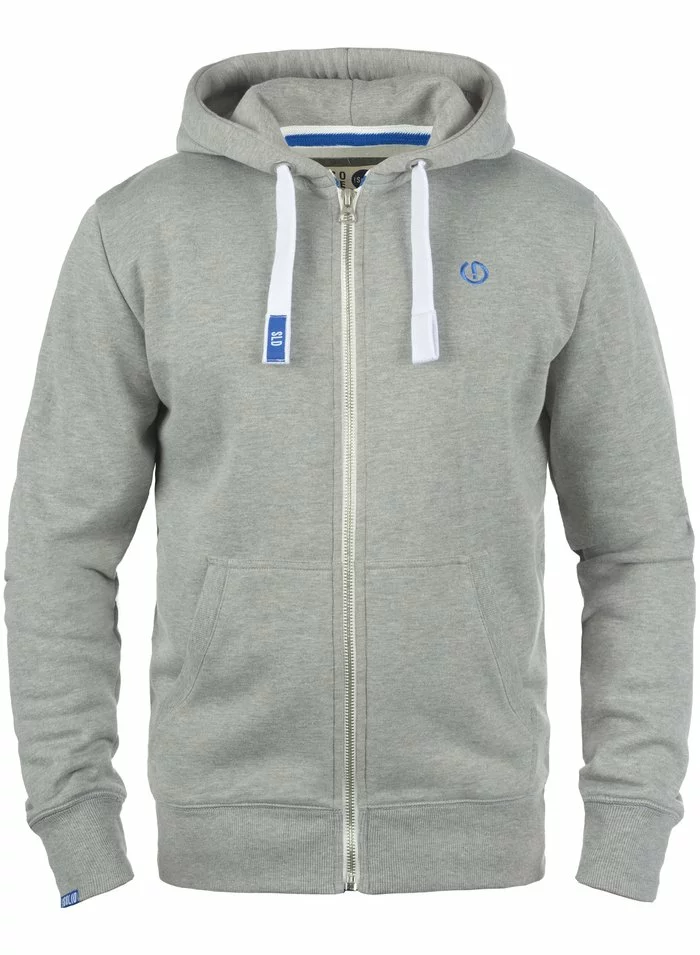 Solid SDBENNZIP - Sweat à Capuche Zippé - Light Grey Melange 3 Solid SDBENNZIP - Sweat à Capuche Zippé - Light Grey Melange – Image 3