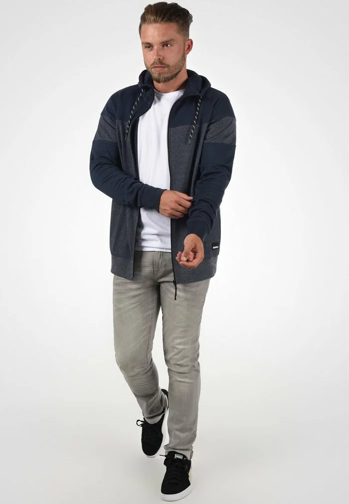 Solid SDBARIS - Sweat à Capuche Zippé - Insignia Blue 2 Solid SDBARIS - Sweat à Capuche Zippé - Insignia Blue – Image 2