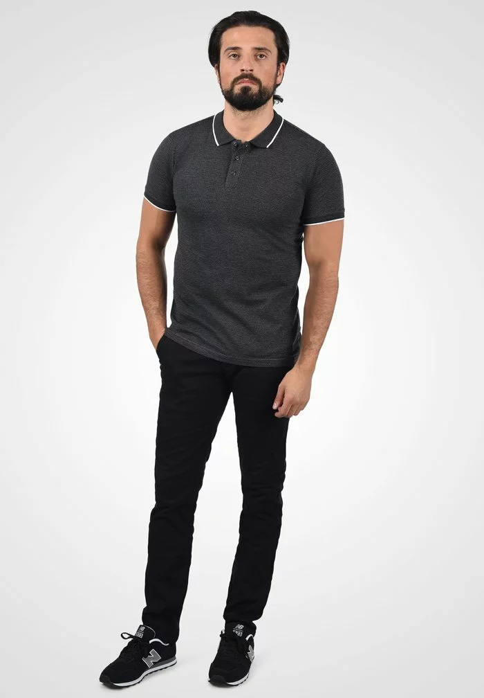 Solid SDSAVA - Polo - Dark Grey Melange 2 Solid SDSAVA - Polo - Dark Grey Melange – Image 2