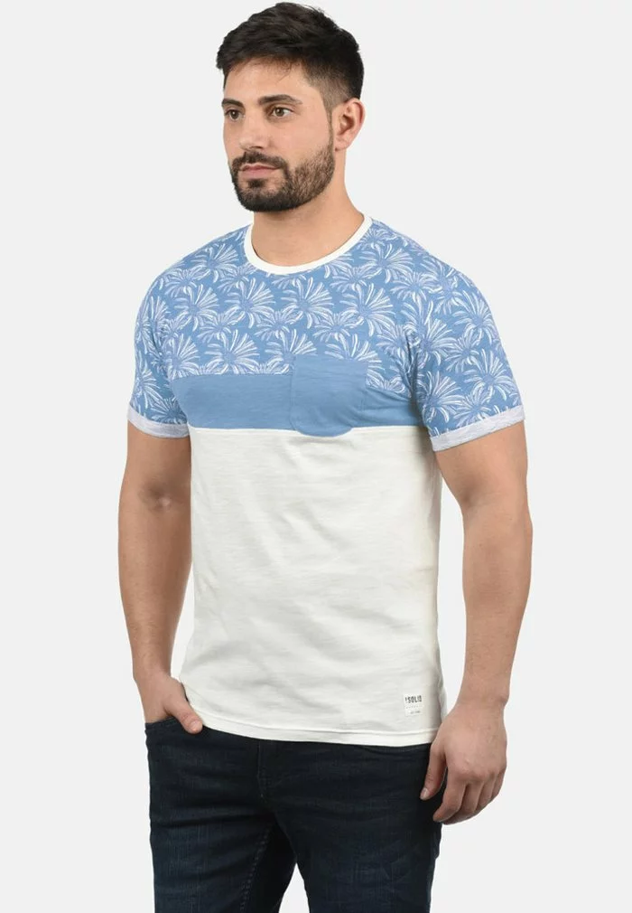 Solid SDFLORIAN - T-shirt Imprimé - Sky Blue 1 Solid SDFLORIAN - T-shirt Imprimé - Sky Blue