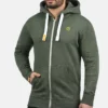 Solid SDBENNZIP - Sweat à Capuche Zippé - Olive
