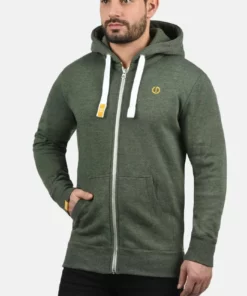 Solid SDBENNZIP - Sweat à Capuche Zippé - Olive