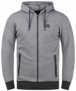Solid SDRAFKO - Sweat à Capuche Zippé - Dark Grey Melange -Élégance Boutique bb57f276d25f43ffb07208406cf90566