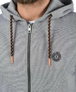 Solid SDRAFKO - Sweat à Capuche Zippé - Grey Melange -Élégance Boutique bca7a66f8dd34c9f908357f7e628c344