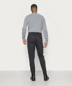 Solid ANDERS ELASTICATED - Pantalon Cargo - Black -Élégance Boutique bd4da6eae1de48d69f4b74c631cba1ab