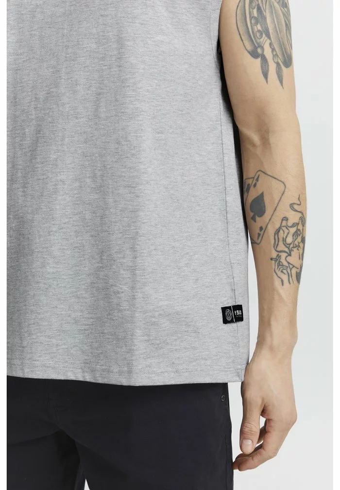 Solid Débardeur - Light Grey Melange 5 Solid Débardeur - Light Grey Melange – Image 5