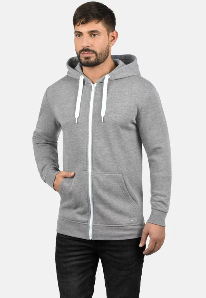 Solid SDOLLI - Sweat à Capuche Zippé - Light Grey 1 Solid SDOLLI - Sweat à Capuche Zippé - Light Grey