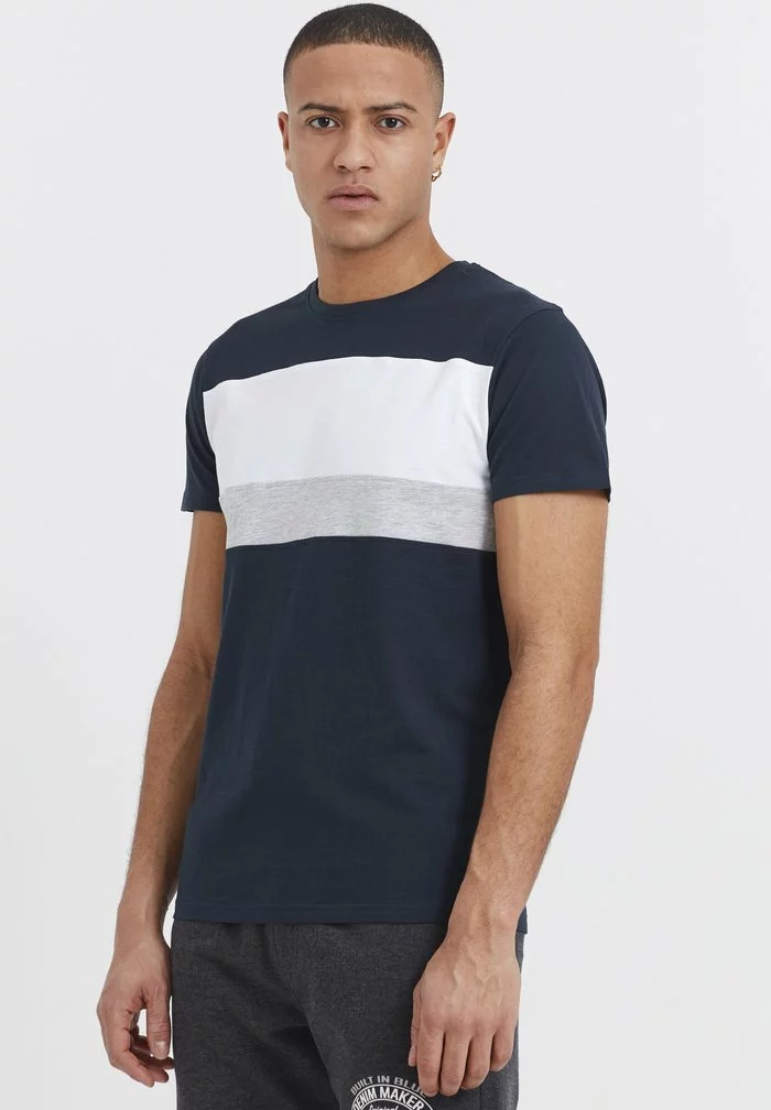Solid SDSASCHA - T-shirt Imprimé - Dark Blue 1 Solid SDSASCHA - T-shirt Imprimé - Dark Blue