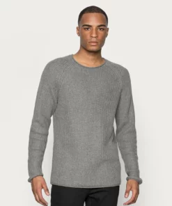 Solid TERRY O NECK - Pullover - Grey Melange