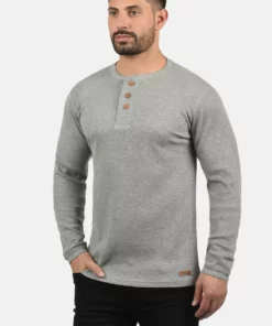 Solid SDTOKATO - T-shirt à Manches Longues - Grey Melange