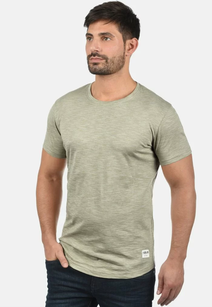 Solid SDFIGOS - T-shirt Basique - Sand 1 Solid SDFIGOS - T-shirt Basique - Sand