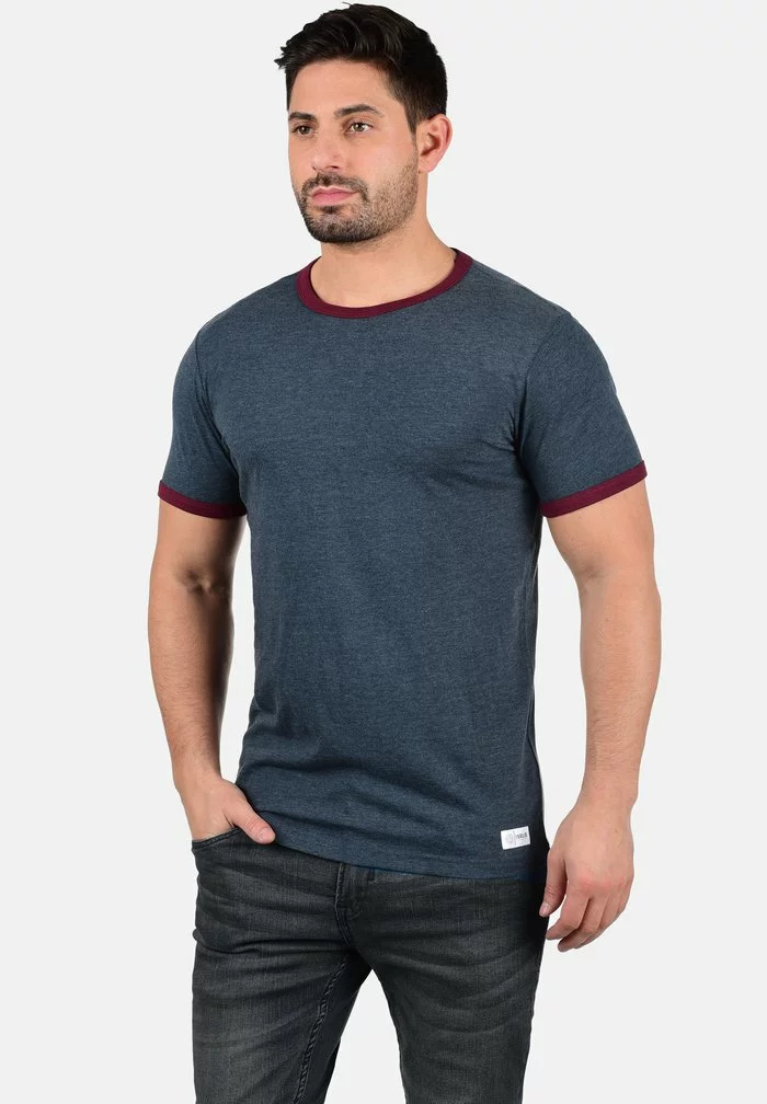 Solid SDMANOLDO - T-shirt Imprimé - Blue 1 Solid SDMANOLDO - T-shirt Imprimé - Blue