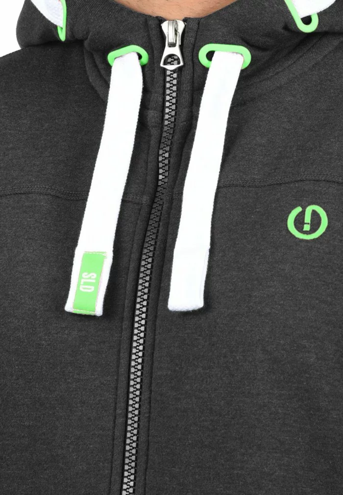 Solid SDBENJAMINZIP - Sweat à Capuche Zippé - Dark Grey 3 Solid SDBENJAMINZIP - Sweat à Capuche Zippé - Dark Grey – Image 3