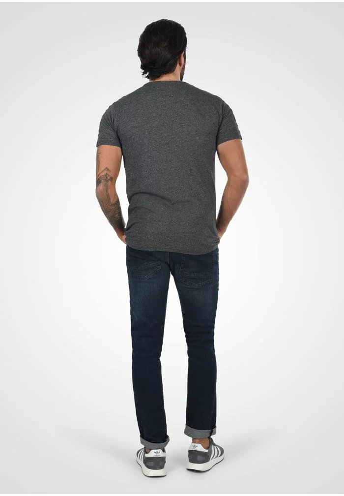 Solid SDGAWAN - T-shirt Imprimé - Dark Grey Melange 3 Solid SDGAWAN - T-shirt Imprimé - Dark Grey Melange – Image 3