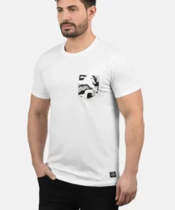 Solid SDCALVIN - T-shirt Imprimé - White/grey