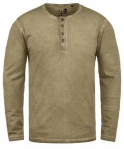 Solid RUNDHALSSHIRT TIMUR - T-shirt à Manches Longues - Dune -Élégance Boutique d794fc6d2d9044a3b4585a3e21282f09