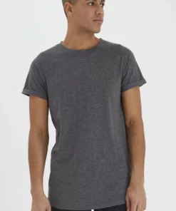 Solid SDLONGO - T-shirt Basique - Grey Melange