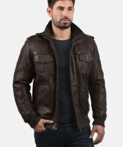 Promos Solid Magasin 32 Solid SDCAMASH - Veste En Cuir - Brown