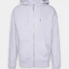 Solid MASON ZIPPER - Sweat à Capuche Zippé - Light Grey Melange
