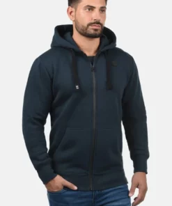 Solid SDBENE - Sweat à Capuche Zippé - Blue