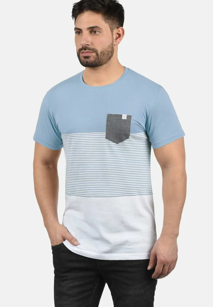Solid SDMALTE - T-shirt Imprimé - Sky Blue 1 Solid SDMALTE - T-shirt Imprimé - Sky Blue