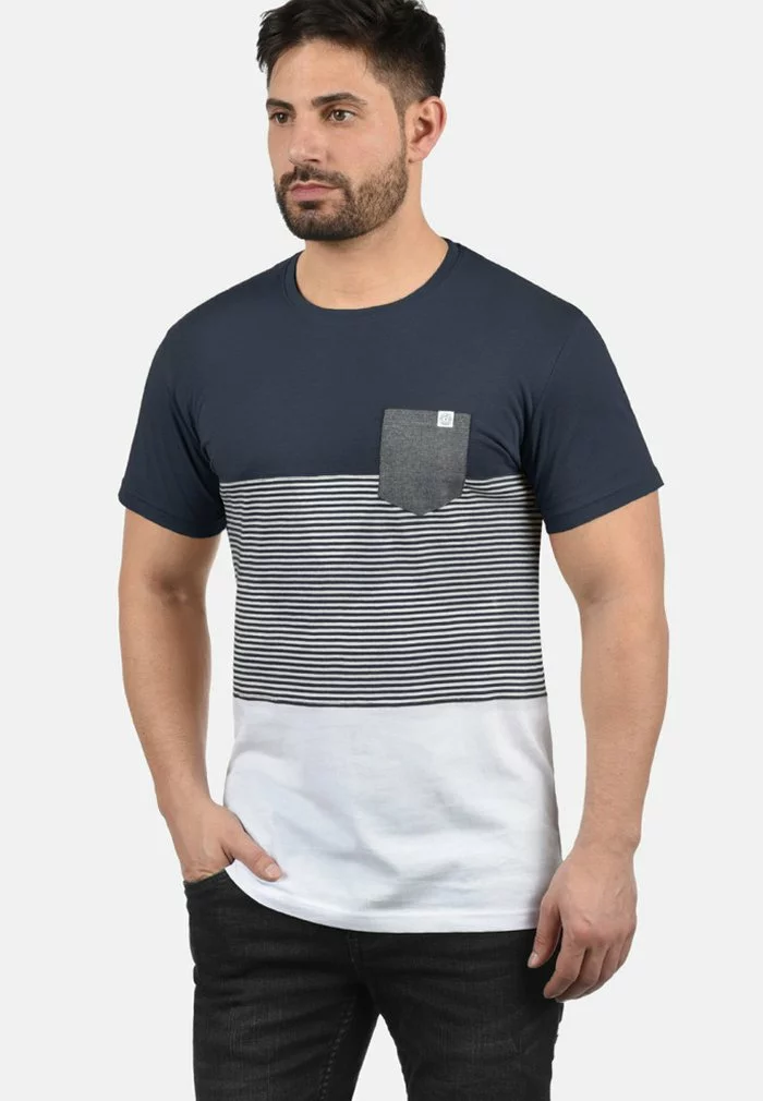 Solid SDMALTE - T-shirt Imprimé - Light Gray 1 Solid SDMALTE - T-shirt Imprimé - Light Gray