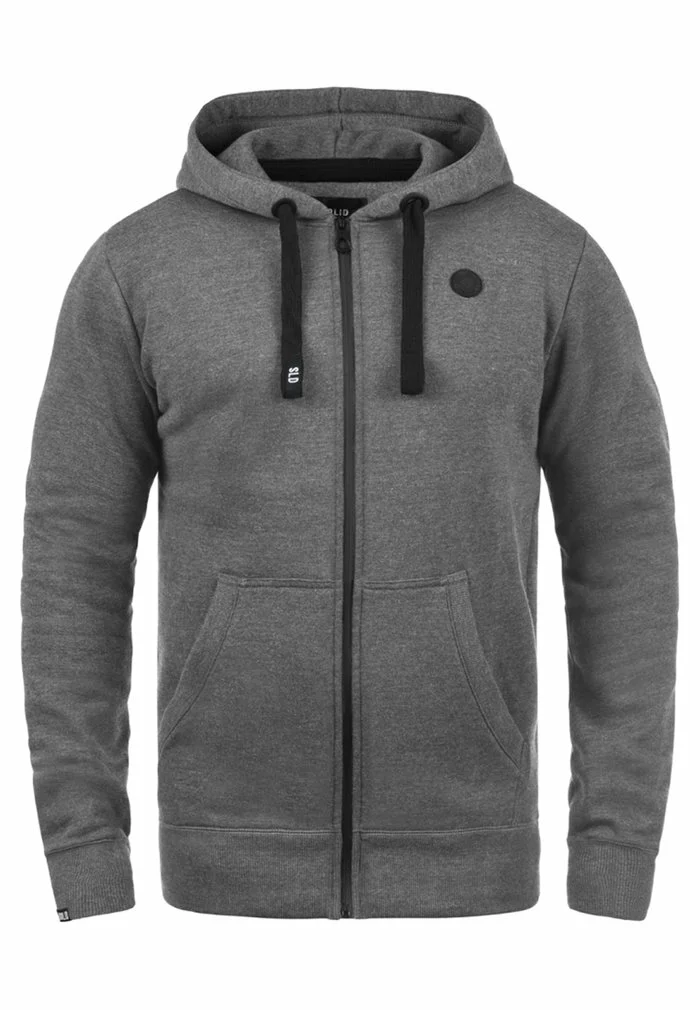 Solid SDBENE - Sweat à Capuche Zippé - Grey Melange 5 Solid SDBENE - Sweat à Capuche Zippé - Grey Melange – Image 5