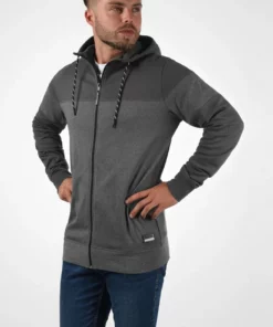 Solid SDBARIS - Sweat à Capuche Zippé - Forged Iron -Élégance Boutique e5f0f99f75dd468dbca9d0f3372afd13