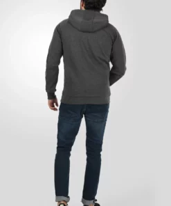 Solid SDGELBERT - Sweat à Capuche Zippé - Dark Grey Melange -Élégance Boutique e6dbd04fedb54099a4e1fd4651e7ee0c