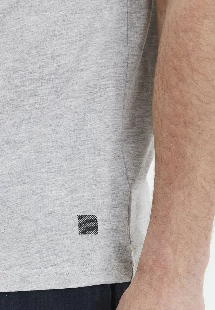 Solid PEDRO - T-shirt Imprimé - Light Grey Melange 5 Solid PEDRO - T-shirt Imprimé - Light Grey Melange – Image 5