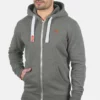 Solid SDBENNZIP - Sweat à Capuche Zippé - Grey Melange