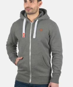 Solid SDBENNZIP - Sweat à Capuche Zippé - Grey Melange