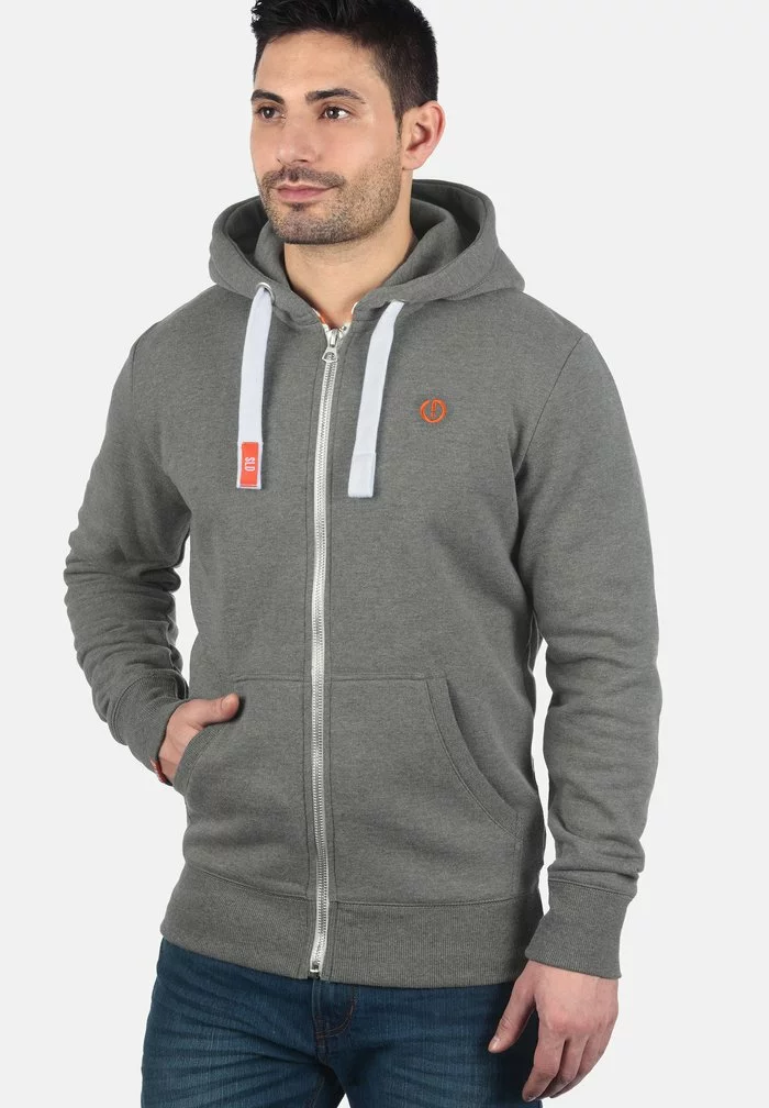Solid SDBENNZIP - Sweat à Capuche Zippé - Grey Melange 1 Solid SDBENNZIP - Sweat à Capuche Zippé - Grey Melange