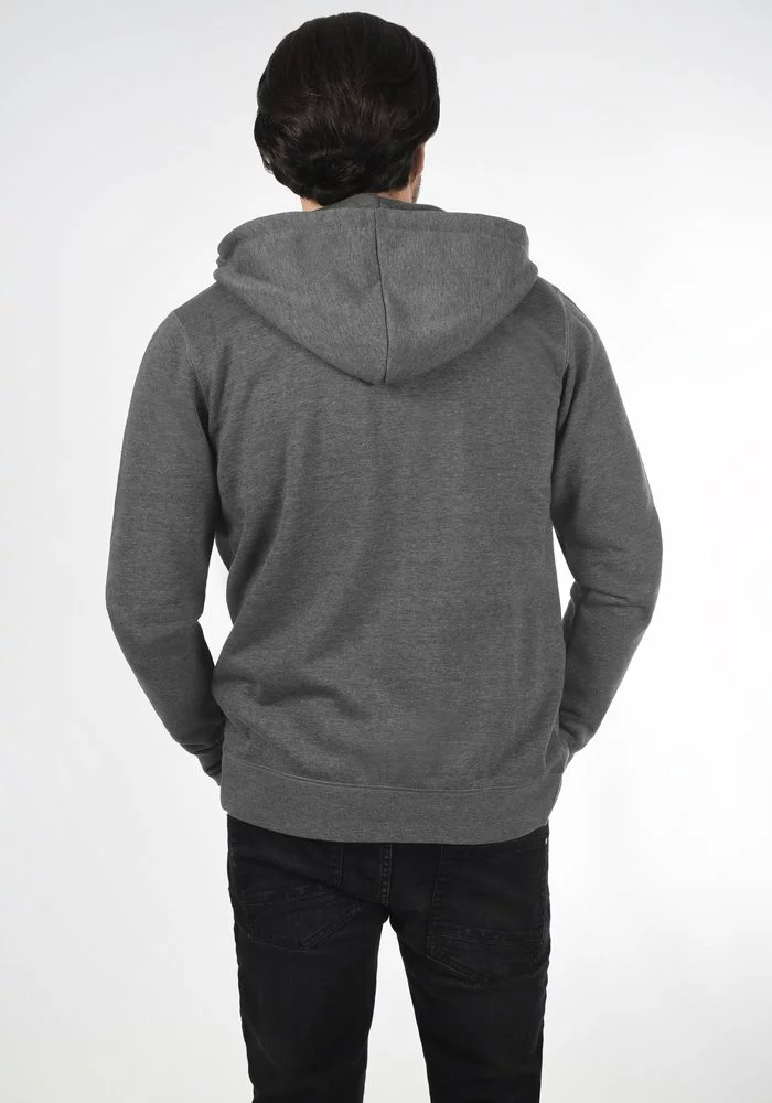 Solid SDBERTIZIP - Sweat à Capuche Zippé - Grey Melange 3 Solid SDBERTIZIP - Sweat à Capuche Zippé - Grey Melange – Image 3
