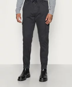 Solid ANDERS ELASTICATED - Pantalon Cargo - Black