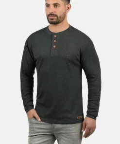 Solid SDTOKATO - T-shirt à Manches Longues - Dark Grey Melange