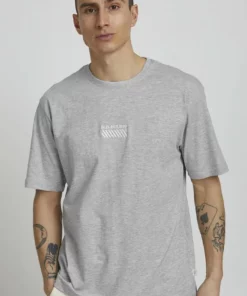 Solid T-shirt Imprimé - Light Grey Melange