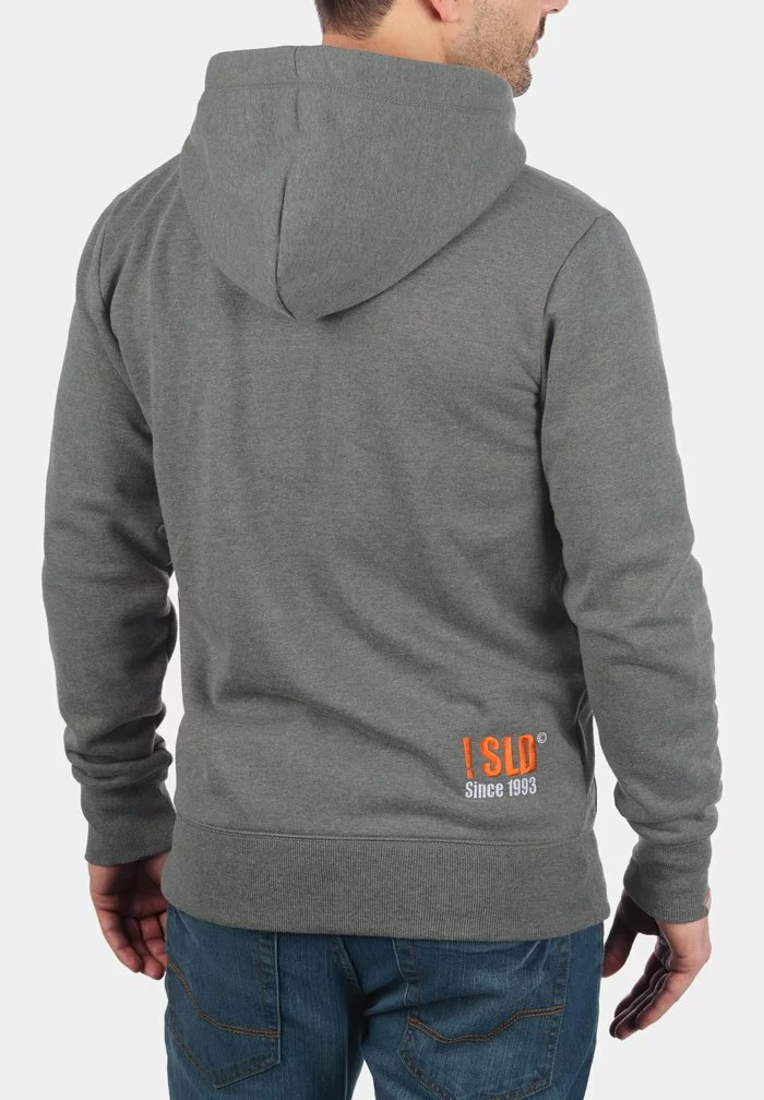 Solid SDBENNZIP - Sweat à Capuche Zippé - Grey Melange 2 Solid SDBENNZIP - Sweat à Capuche Zippé - Grey Melange – Image 2